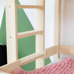 Lit superposé cabane MONTY 242 cm verni