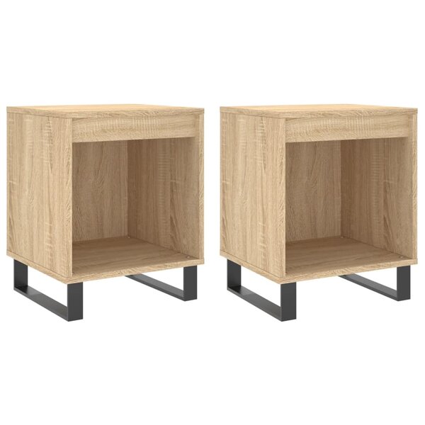 vidaXL Tables de chevet 2 Pièces chêne sonoma 40x35x50 cm bois ingénierie