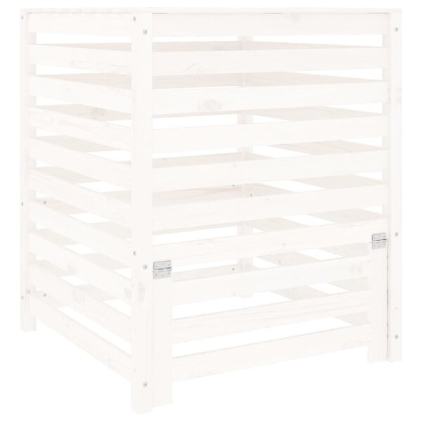vidaXL Composteur Blanc 82 5x82 5x99 5 cm Bois massif de pin
