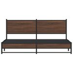vidaXL Cadre de lit en métal sans matelas chêne marron 180x200 cm