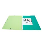 Chemise 3 Rabats À Élastique Carte Recyclée 380g/m2 Forever - A4 - Vert Foncé - X 25 - Exacompta