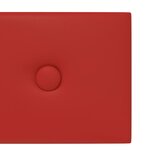 vidaXL Panneaux muraux 12 Pièces Bordeaux 90x15 cm Similicuir 1 62 m²