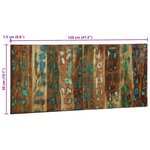vidaXL Tête de lit multicolore 120 cm bois massif récupération
