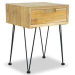 vidaXL Table de chevet 40 x 30 x 50 cm Teck