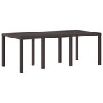 vidaXL Ensemble de salle à manger pour jardin 7 Pièces Marron Rattan Polt