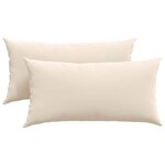 vidaXL Coussins de canapé 2 Pièces Beige 80 x 40 cm tissu