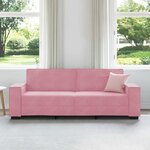 vidaXL Canapé à 3 places Rose 180 cm Velours