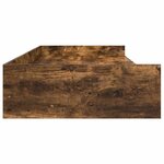 vidaXL Cadre de lit Chêne fumé 100 x 200 cm Bois d'ingénierie