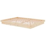 vidaXL Cadre de lit bois massif 150x200 cm très grand
