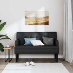vidaXL Banc avec dossier Noir 112x65 5x75 cm Similicuir