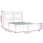 vidaXL Cadre de lit Blanc Bois de pin massif 180x200 cm Super King