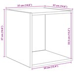 vidaXL Ensemble de meubles TV 2 Pièces Chêne noir 37 x 37 x 142.5 cm