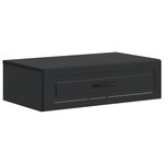vidaXL Table d'appoint murale Noir 59 x 34 5 x 17 cm Bois d'ingénierie