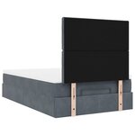 vidaXL Cadre de lit ottoman et matelas gris foncé 120x200 cm velours