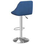 vidaXL Tabouret de bar Bleu Velours