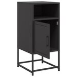 vidaXL Tables de chevet 2 Pièces noir 36x39x78 cm acier