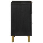 vidaXL Table de chevet noir 50x33x62 cm bois d'ingénierie
