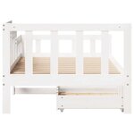 vidaXL Lit de jour et tiroirs sans matelas blanc 80x200 cm bois massif