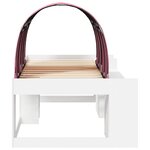 vidaXL Cadre de lit avec tunnel 3 Pièces Blanc et rose Bois d'ingénierie