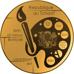 Pièce de monnaie en Argent 5000 Francs g 31.1 (1 oz) Millésime 2023 Lockdown Art BIRTH OF VENUS