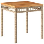 vidaXL Ensemble de bistro 3 Pièces beige résine tressée et bois d'acacia
