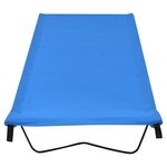 vidaXL Lits de camping 2 Pièces 180x60x19 cm Tissu Oxford et acier Bleu
