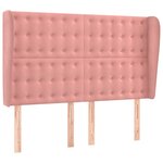 vidaXL Sommier à lattes de lit matelas et LED Rose 140x200 cm Velours