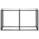 vidaXL Table console Transparent 140x35x75 5 cm Verre trempé