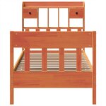vidaXL Cadre de lit sans matelas cire marron 100x200cm bois pin massif