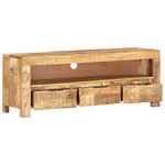 vidaXL Meuble TV 110x30x40 cm Bois de manguier brut