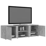 vidaXL Meuble TV Gris béton 120x34x37 cm Bois d’ingénierie