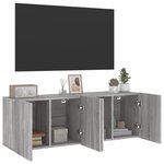 vidaXL Meubles TV muraux 2 Pièces sonoma gris 60x30x41 cm