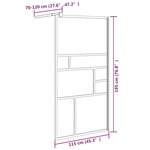 vidaXL Paroi de douche 115x195 cm ESG Verre Blanc