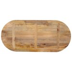 vidaXL Dessus de table 120x50x2 5 cm ovale bois massif de manguier