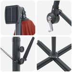 vidaXL Parasol banane à mât déporté Couleur terre cuite