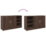 vidaXL Armoire d'évier chêne marron 90x29x55 cm bois d'ingénierie