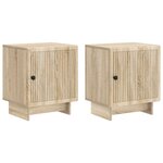vidaXL Cabinet de chevet 2 Pièces Chêne Sonoma 43 x 34 5 x 50 cm
