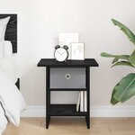 vidaXL Table de chevet Chêne noir 41 x 40 x 45 cm Bois d'ingénierie