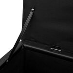 Lot de 3 banquettes gigogne banc coffre de rangement noir 115 cm 3002020