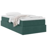vidaXL Lit avec rangement et matelas Vert foncé 90 x 200 cm Velours