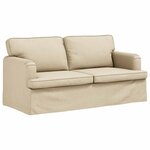 vidaXL Canapé Crème 162 x 80 x 85 cm tissu