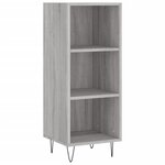 vidaXL Buffet haut Sonoma gris 34 5x34x180 cm Bois d'ingénierie
