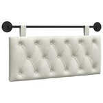 vidaXL Tête de lit suspendue Crème Velours