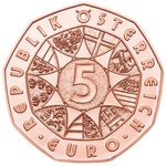 Pièce de monnaie 5 euro Autriche 2017 – Le beau Danube bleu