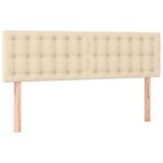 vidaXL Têtes de lit 2 Pièces Crème 72x5x78/88 cm Tissu
