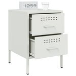 vidaXL Table de chevet blanc 36x39x50 5 cm acier