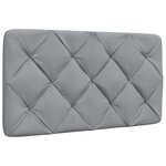vidaXL Lit avec matelas gris clair 90x190 cm tissu