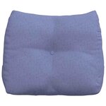 vidaXL Coussin de Dos Bleu denim 60 x 24 x 50 cm tissu
