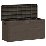 vidaXL Boîte de rangement de jardin 280 L Marron