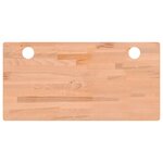vidaXL Dessus de bureau 100x50x1 5 cm bois massif de hêtre